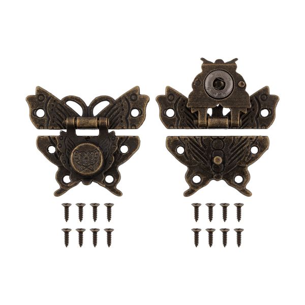 Замок для шкатулок 5х4.5 см, 1 шт, 01 бронза, Промысел WF-001