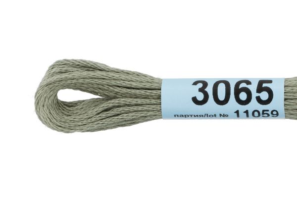 Мулине Gamma 100% хлопок, цв.3065 оливковый, 24 мотка по 8 метров