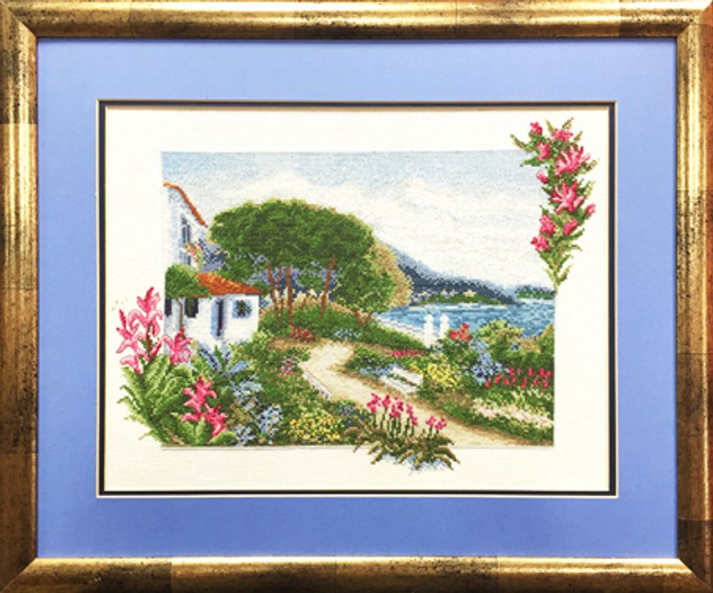 Вышитая картина Марья Искусница, Цветочное побережье, 55х46 см