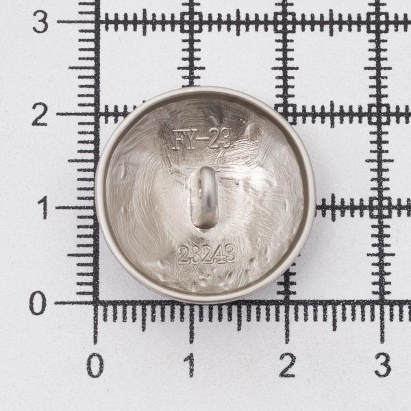 Пуговицы на ножке 36L=23 мм, металл, M.Silver (матовый серебристый), 10 шт, MP21