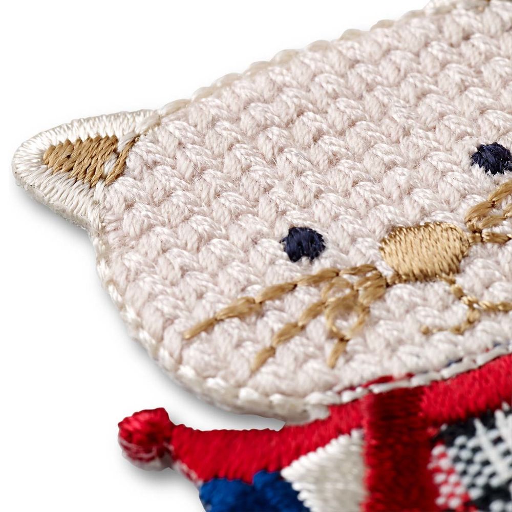 Термоаппликация "Киса", бежевый/в клетку, Prym