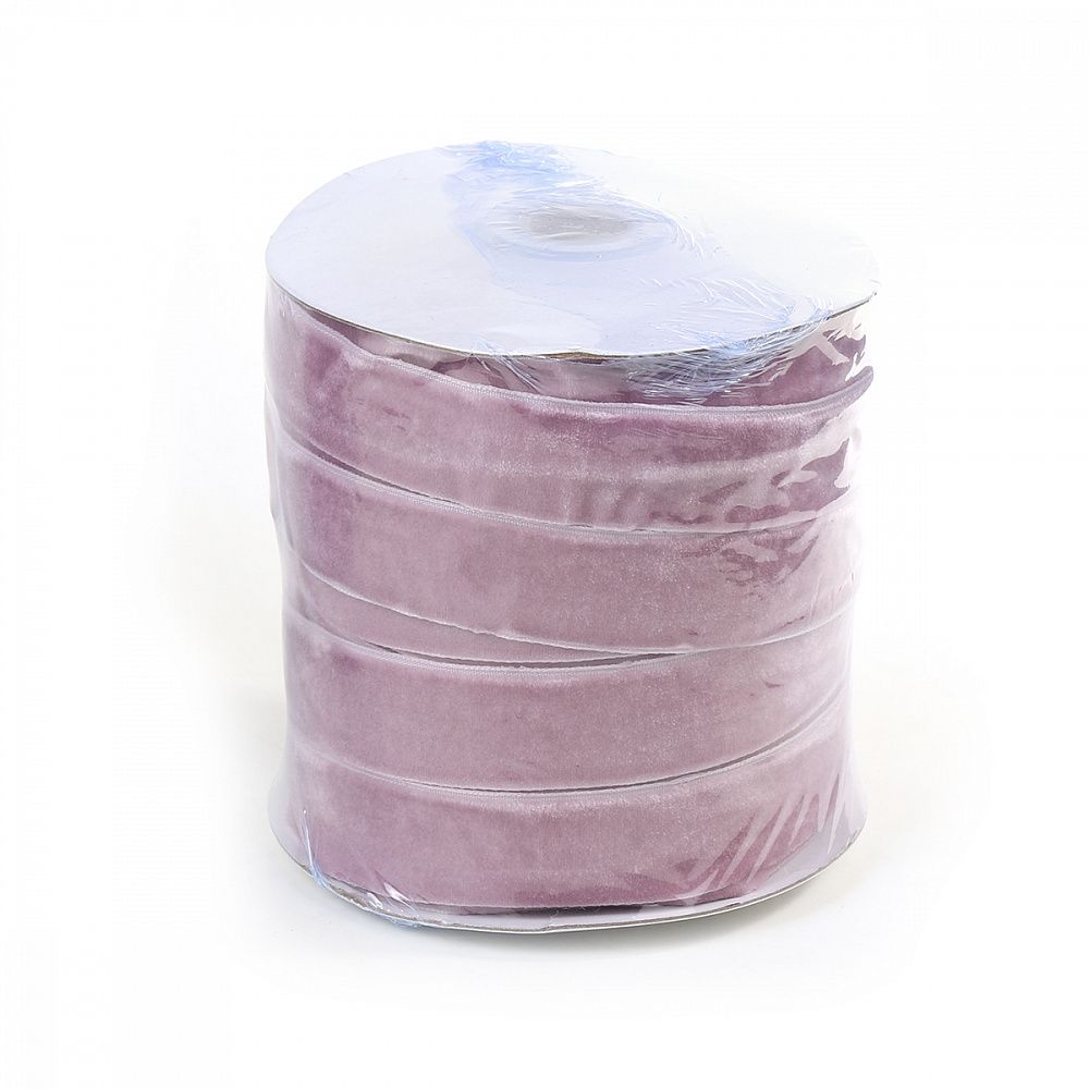 Лента бархатная (тесьма) 20.0 мм / 22.86±1 метров, арт.20VR73 нейлон цв.сиреневый