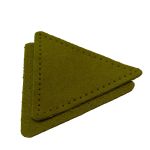 Заплатки пришивные из замши, треугольник равносторонний 8см с перфорацией, 2 шт, 100% кожа, 33 хаки, 59126