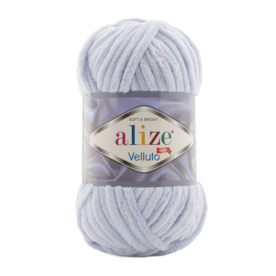 Пряжа Alize (Ализе) Velluto / уп.5 мот. по 100 г, 68м, 416 серый A