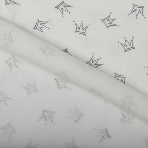 Футер 2-нитка начес 190 г/м², 100-100 см / 6 метров, N-ДЛ190-02, цв.бел/серый