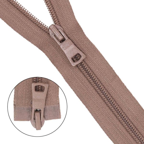 Молния спираль (витая) Т7 (7 мм) 2 зам., разъем., 70 см, 854 табак, 10 шт