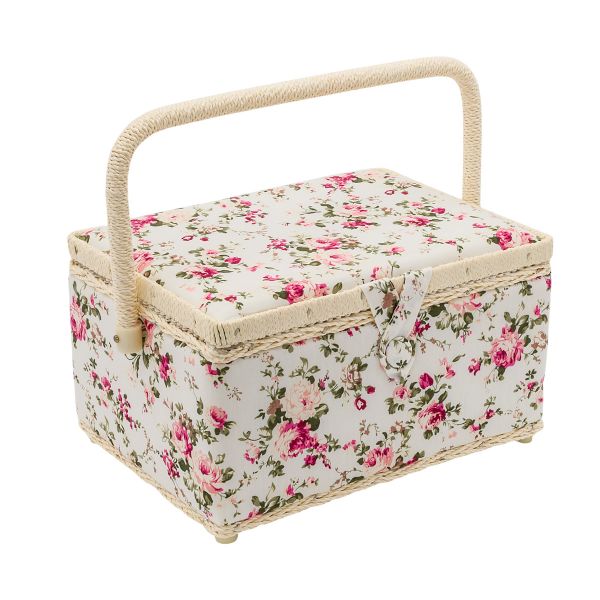 Шкатулка средняя, декоративная Розы цв. кремовый 26х19х14см, LY1633L(AB8868)PVC-Tray