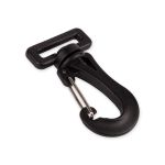 Карабин пластик с металлической застежкой 25 мм, 50 шт, черный, Gamma GHB001