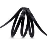 Лента атласная 1-сторонняя 6.0 мм / 22.86±1 метров, 160 черный, Globus