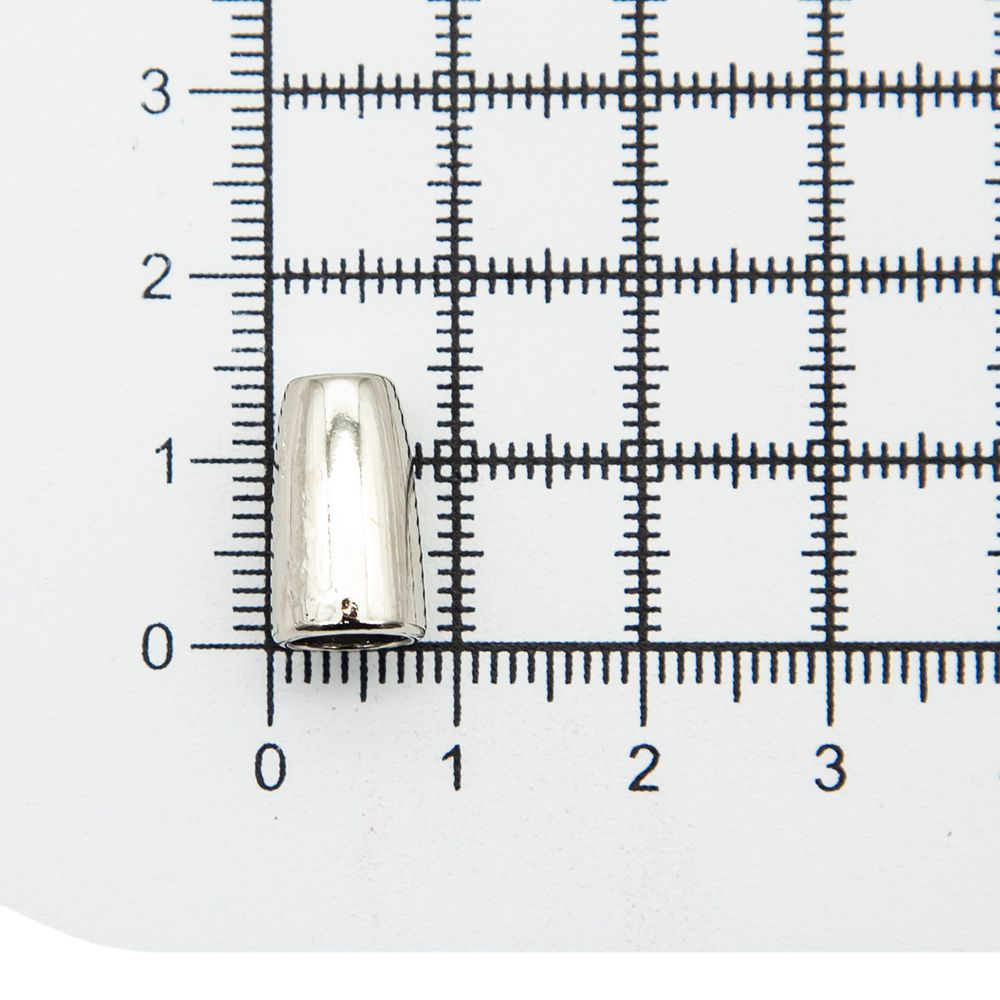 Наконечник для шнура металл колокол 13.5х8.5 мм, ⌀3.5/6.5 мм (никель), 20 шт