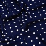 Штапель в горошек 90 г/м², 145 см / 2 метра, TBY.Vidt.02 цв.синий