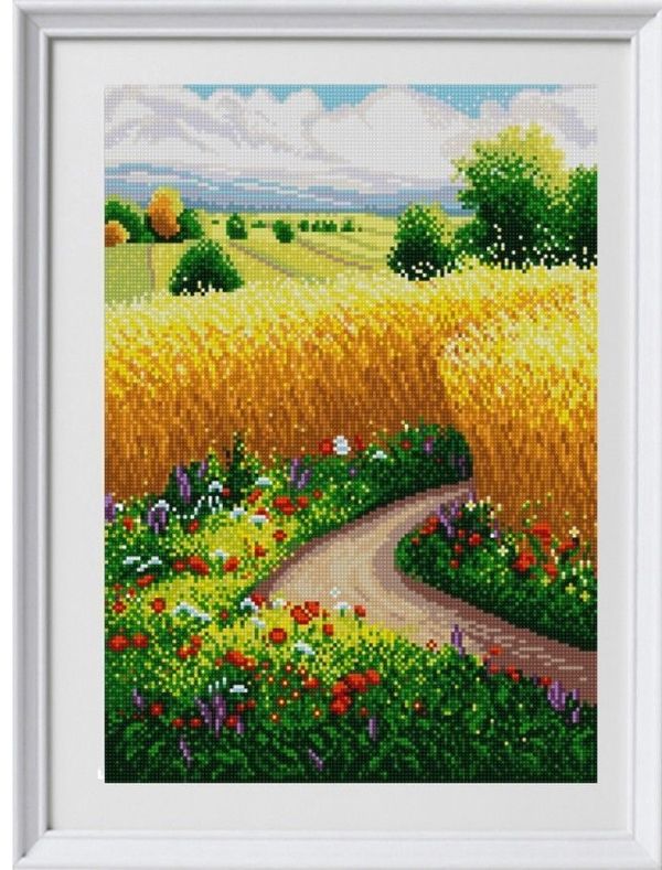 Рисунок для вышивания Конек (ткань), 1384 Золотое поле 29х39 см