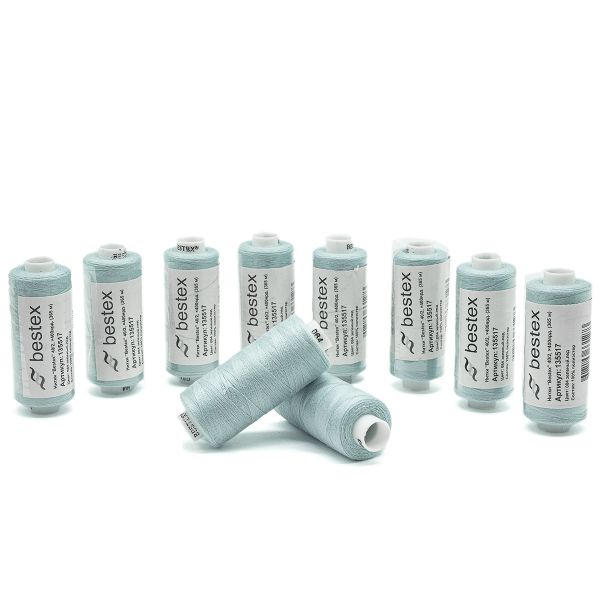 Нитки швейные бытовые Bestex 40/2, 365 м (400 ярд) / 10 кат., 084 зеленый лед