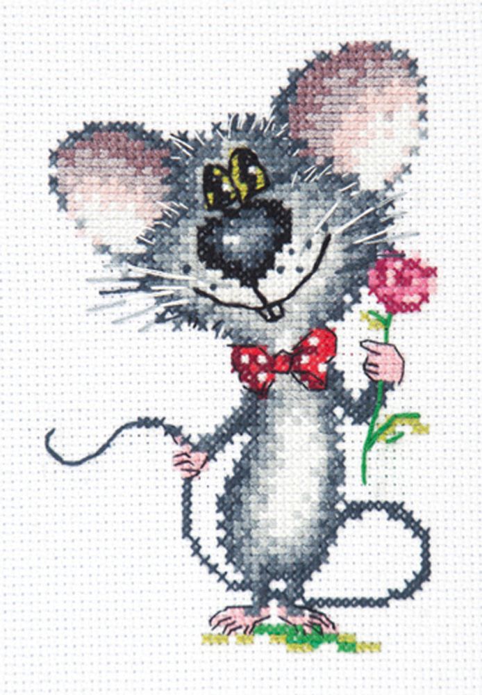 Набор для вышивания нитками Чудесная игла, Светский лев 9х13 см