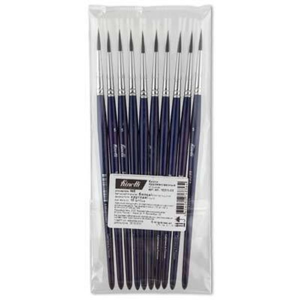 Кисть белка круглая №05, 10 шт, короткая ручка, Vista-Artista 10211-05