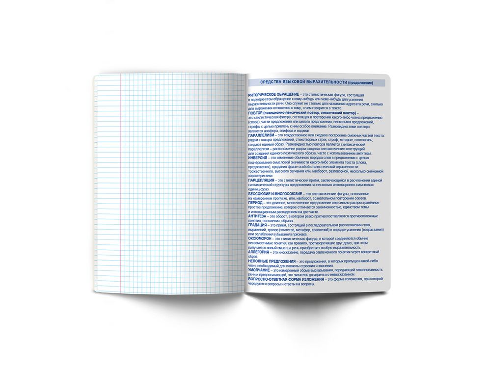 Тетрадь со справочным материалом Доска желаний, A5+ 48 л. на скобе 60 г/м², белизна 90%, 10 шт, линия, 000516 Литература, Светоч 48ТПСКд5_0_2_2