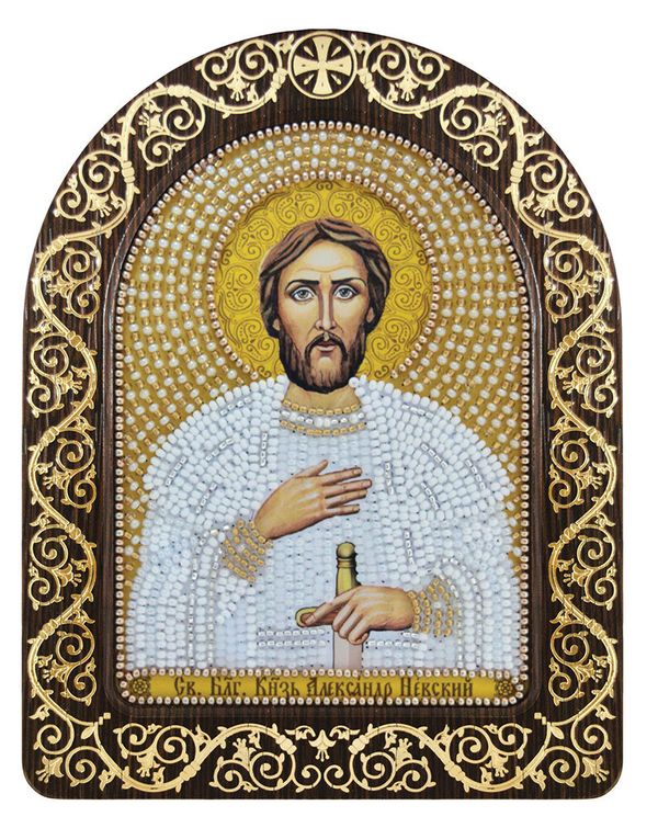 Набор для вышивания бисером Нова Слобода, Св. Блгв. Великий Князь Александр Невский 13.5х17 см