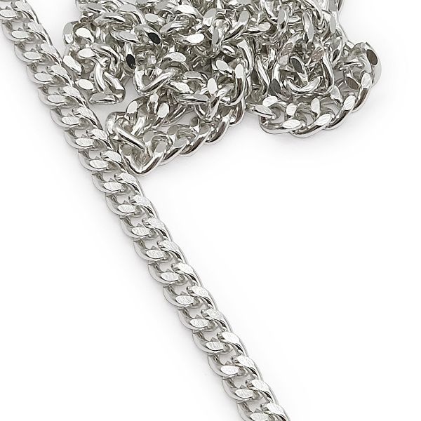 Цепь алюминиевая 5,4х4,4 мм (10 м) (никель) К18601