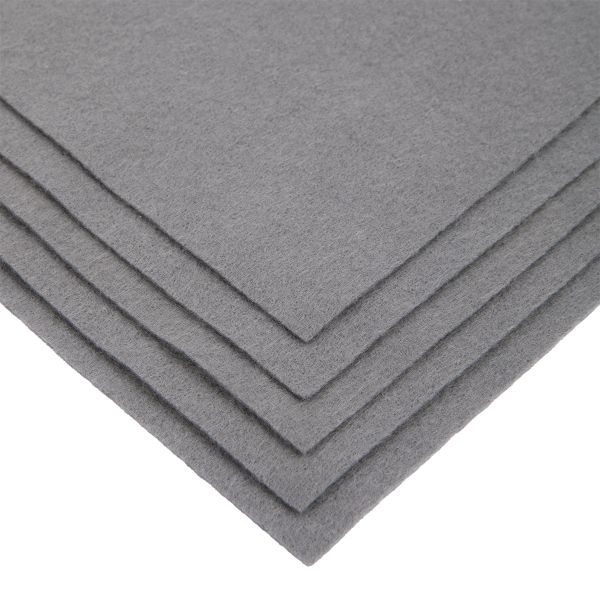 Фетр листовой 1 мм, 20х30 см, 5 шт, 105 серый, Blitz FKC10-20/30