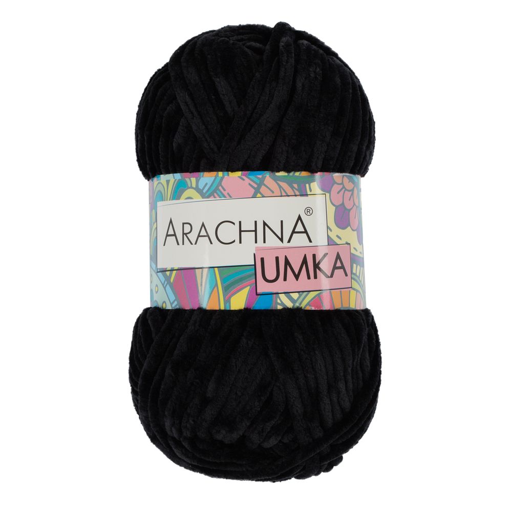Пряжа Arachna Umka / уп.5 мот. по 100 г, 120 м, 10 черный