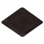 Набор заплаток пришивных из кожи, ромб 4х5,6см, 6х8,4см, 8х11,2см, с перфорацией, 3 шт (03 темно-коричневый), 9405