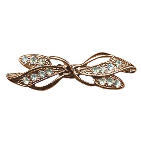 Застежка декоративная металл 46х12 мм, 2 шт, 30-2 золото (прозрачный), Micron GH 1009