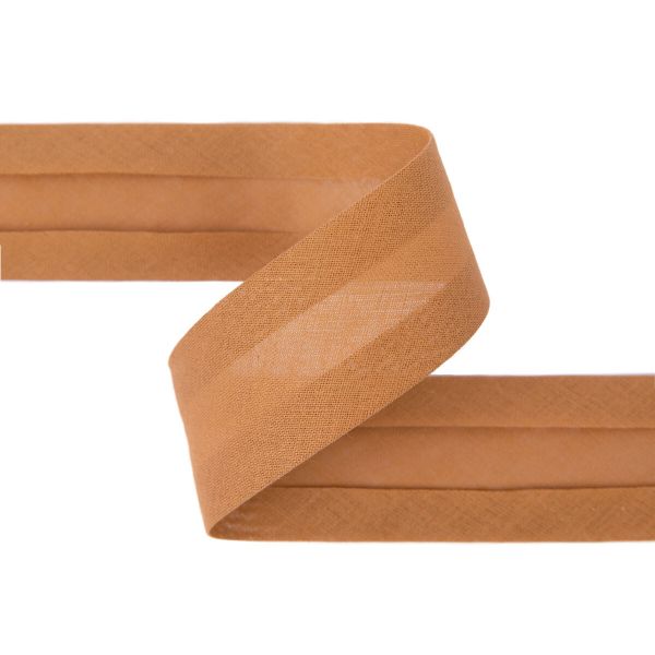 Косая бейка хлопковая 40 мм / 5 шт по 5.4 метра, №181 коричневый, Gamma GK-40C