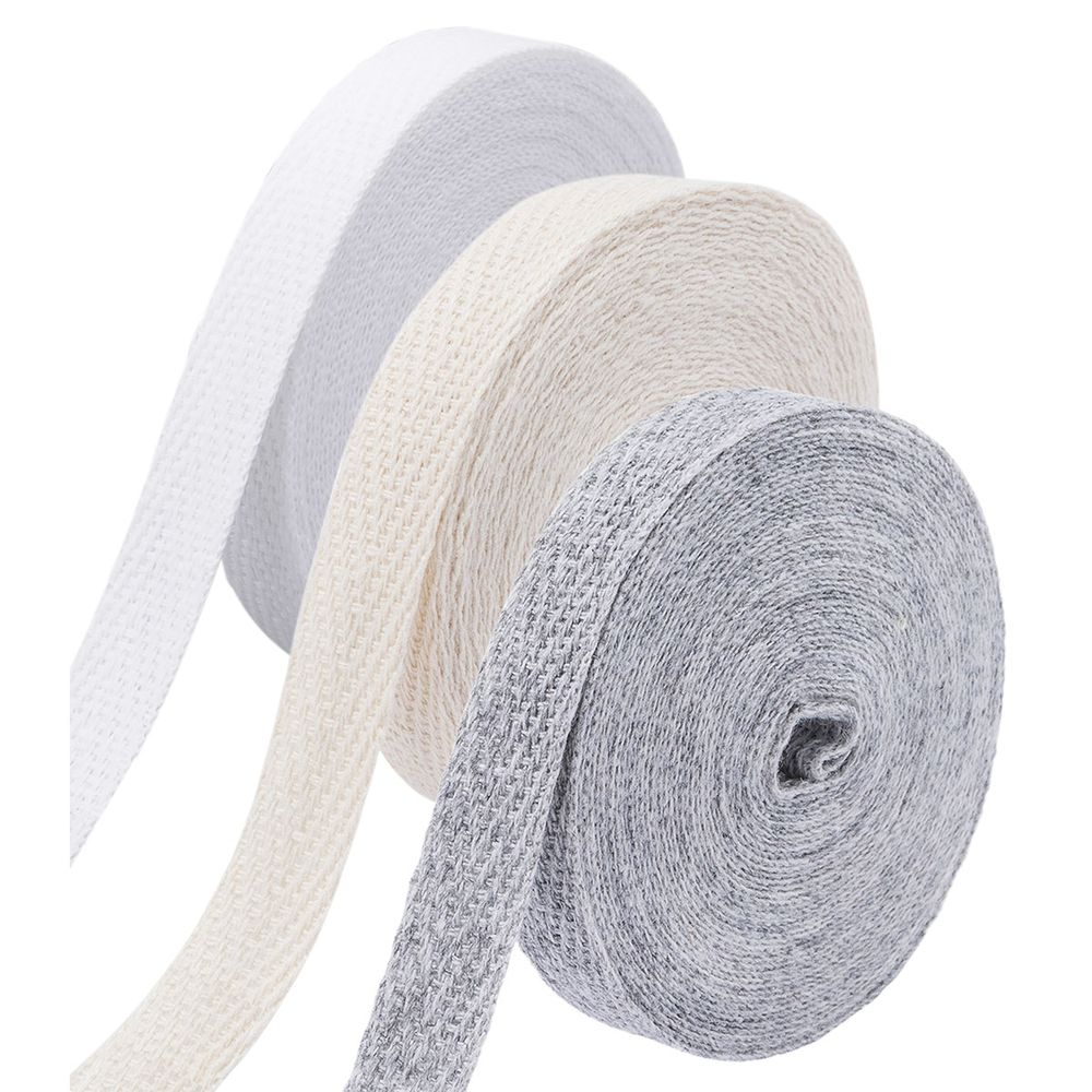 Тесьма (лента) киперная (100% х/б) 10 мм / 3 шт по 4.57 метров, 2.5 г/м, ассорти №13, 3 цвета