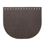 Крышечка для сумки Абстракция Штрихи, 20,4см*17,2см, дизайн №2016, 100% кожа (т.коричневый)