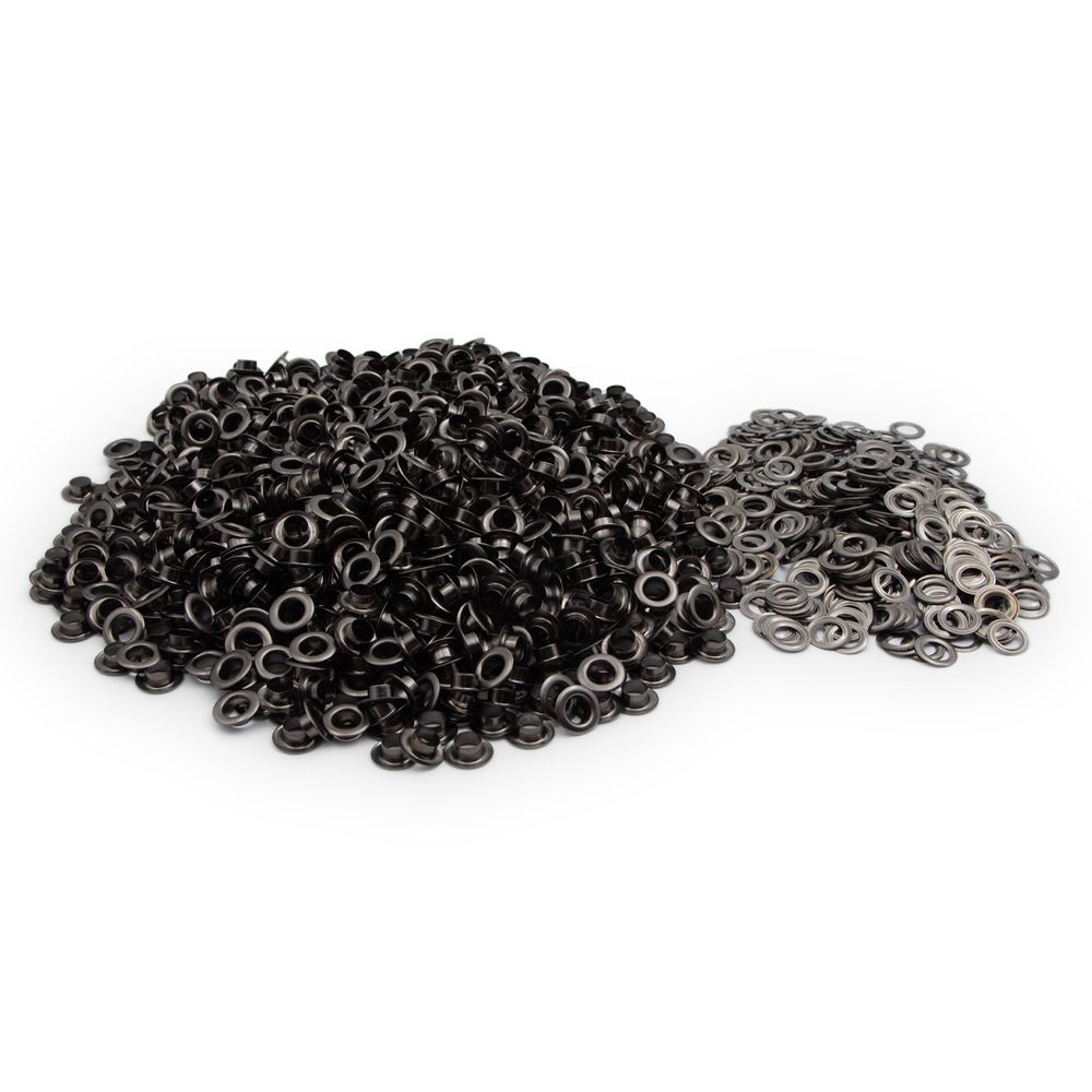 Люверсы металл ⌀_7.3 мм (внутр.), h5.41 мм (внутр.), №5, металл, уп.≈1000 шт, New Star, чер.никель