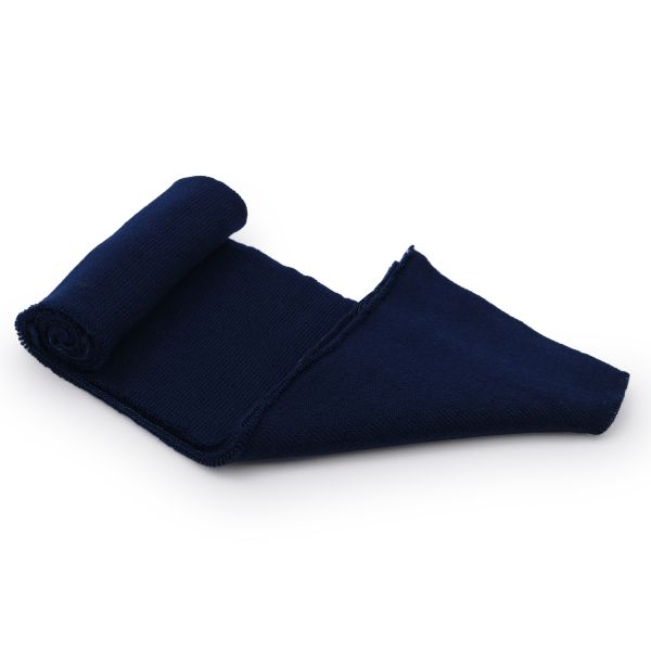 Подвяз (довяз) трикотажный 7.5х80 см, однослойный в полоску, т.синий цв.919