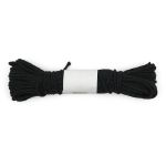 Шнур круглый х/б ⌀3.5 мм / 20 метров, (7092), 20 черный