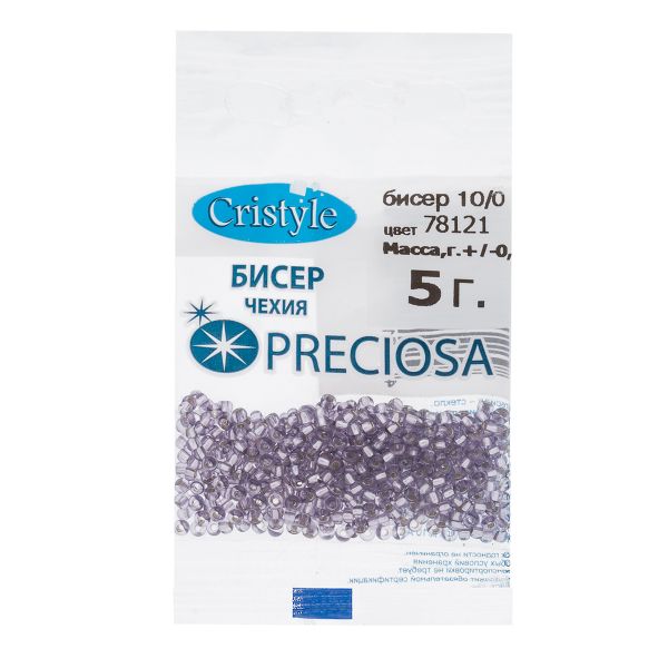 Бисер Preciosa 10/0 (2.3 мм), 50 г (10х5 г), цв. 78121