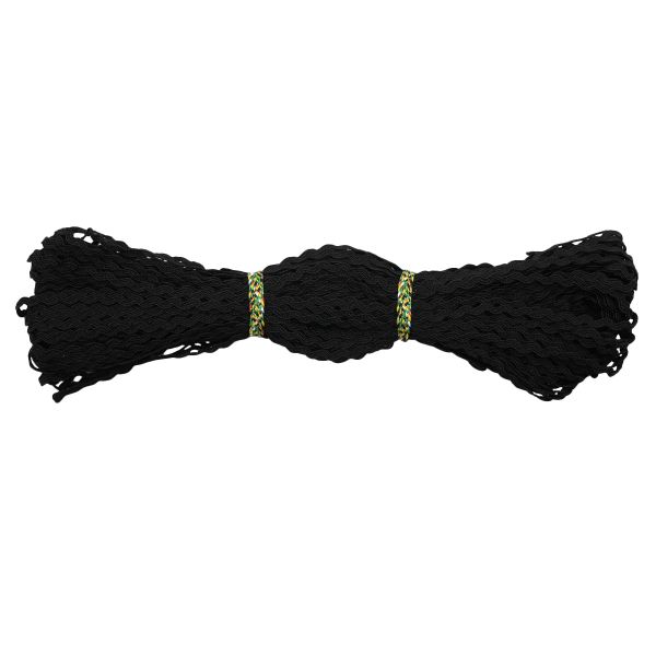 Тесьма вьюнчик, 3 мм, 30 метров (черный), 30 метров