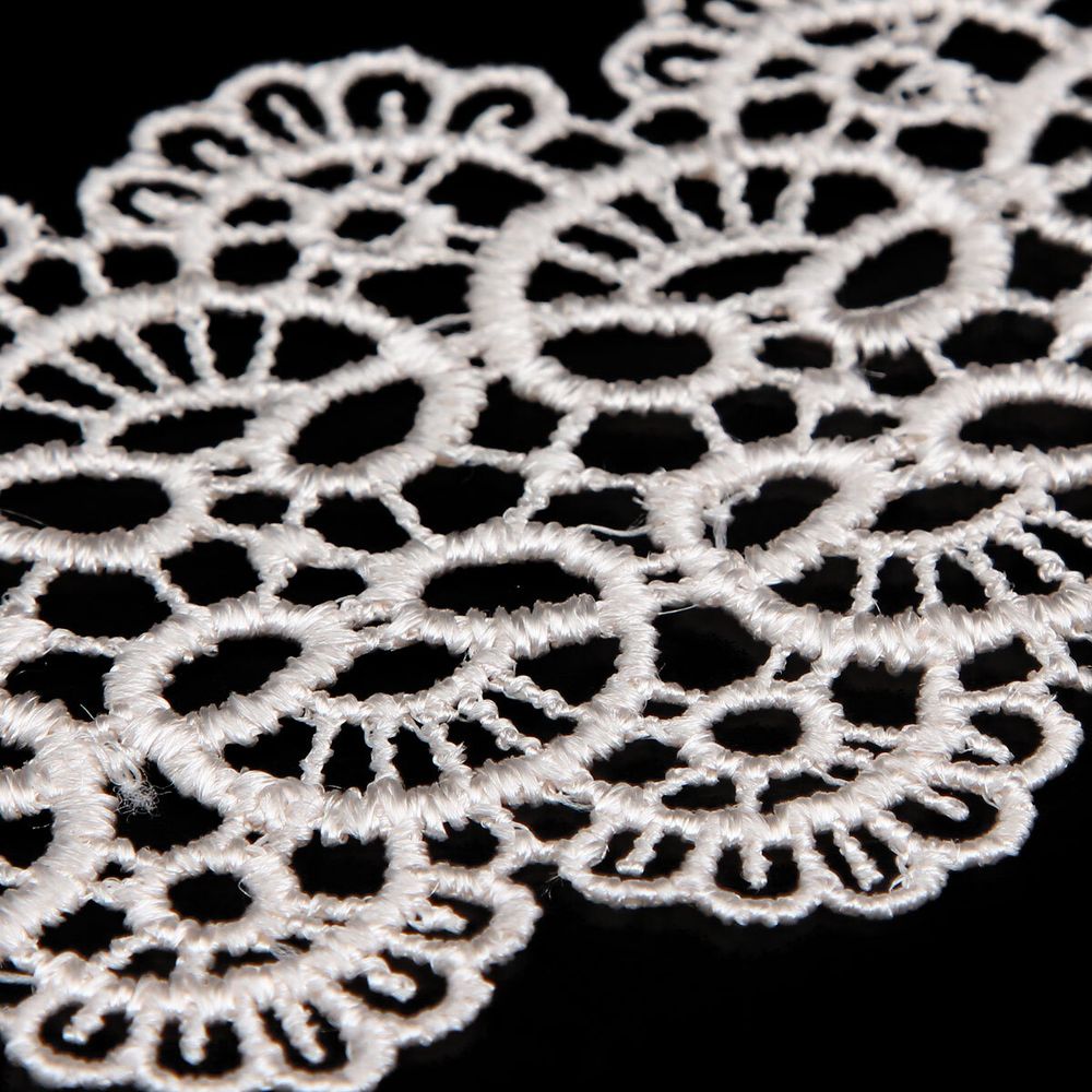 Кружево гипюр (плетёное) 65 мм / 3 метра, 571 молочный