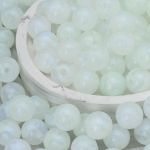 Бусины акрил ⌀12 мм, 50 г (52±10 шт), дымка с АВ шиммером, круглые,  Astra&Craft (AD070 ментоловый), 2012