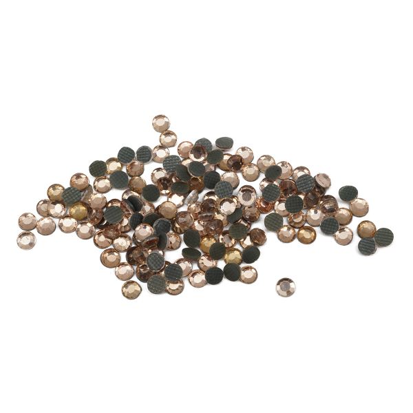 Стразы термоклеевые, 2,8 мм, ss10, 150 шт/упак (129 серебристо-золотой)