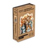 Пазл фигурный деревянный Любознательные котята 158 элементов, Фрея PZLF-011