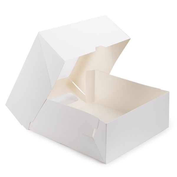 Кондитерская коробка для торта с 2 окнами 26х26х10 см, S-Chief BFC-012