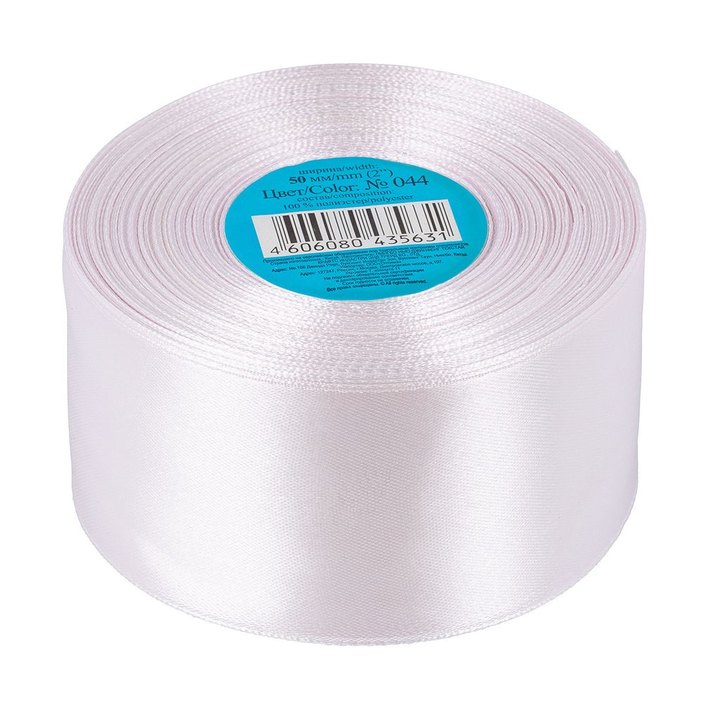 Лента атласная 1-сторонняя 50.0 мм / 33±2 метра, 044 св.сиреневый, Gamma