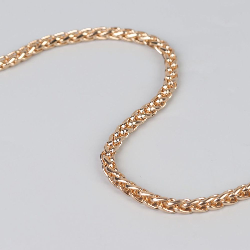 Цепочка для сумки с карабинами железо d0,7смх120см золотой