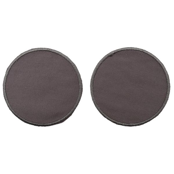 Термоаппликация Круг d-7см, уп. 2 шт, цв.серый