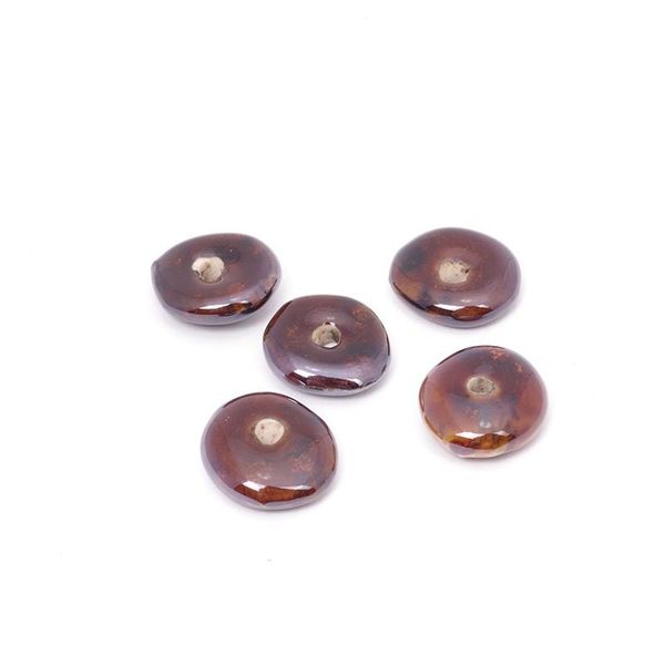 Бусины керамика ⌀15 мм, цв. 002, 5 шт, Tesoro