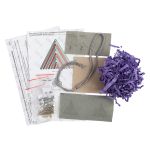 Набор для вышивания бисером Klart, Серьги треугольные. Серебряный орнамент, 4х3.5 см