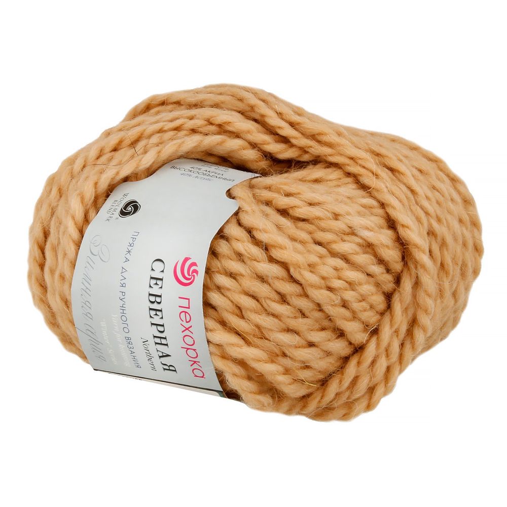 Пряжа Пехорка Северная / уп.10 мот. по 50 г, 50 м, цв.124 песочный