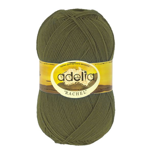 Пряжа Adelia Rachel / уп.5 мот. по 100г, 400м, 15 серо-зеленый