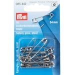 Булавки английские 34 мм, сталь, 16 шт, под никель, Prym 085442