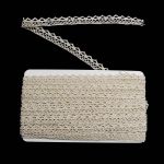 Кружево вязаное (тесьма) хлопковое 10 мм / 9.14 метров, бежевый