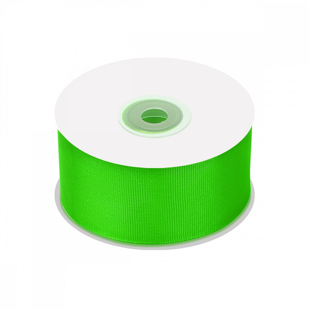 Лента репсовая (в рубчик) 50.0 мм / 22.8±1 метра, 579 ярк.зеленый, Magic4Hobby