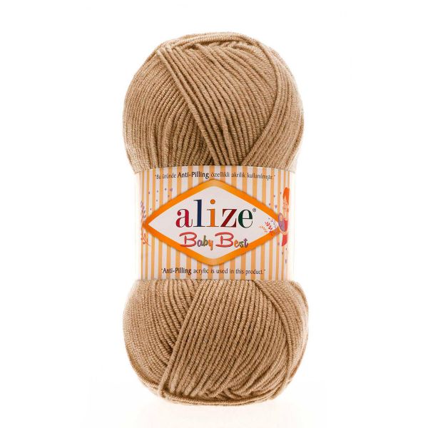 Пряжа Alize (Ализе) Baby Best / уп.5 мот. по 100 г, 240м, 368 камель A